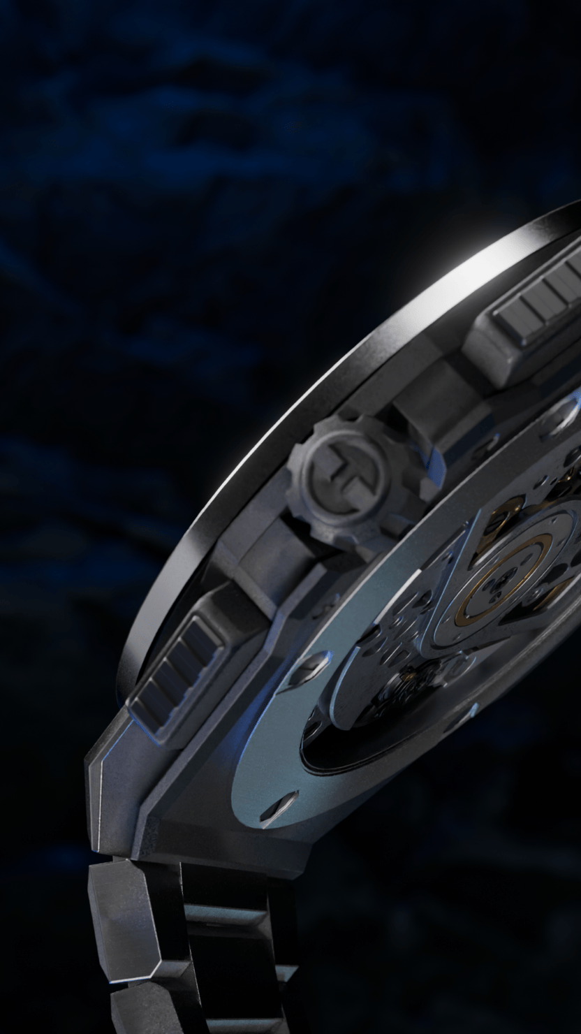 3d hublot watch render close up visual