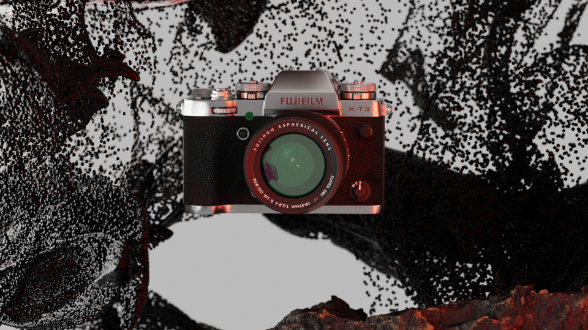 fujifilm camera blender render paricle simulation