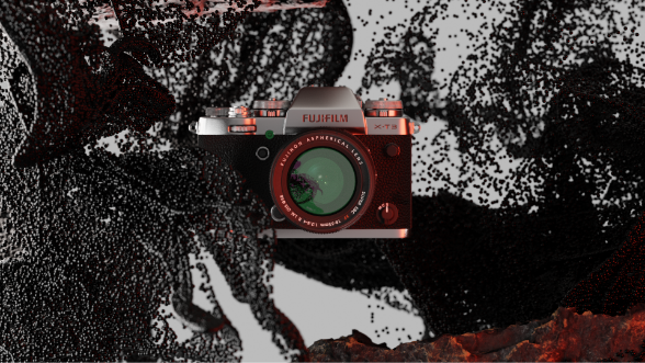 fujifilm camera blender render paricle simulations