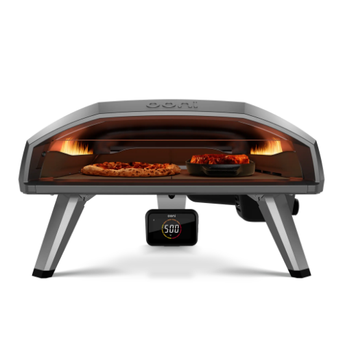 Ooni Koda 2 Pro pizza oven 3D render front pizza cast iron inside