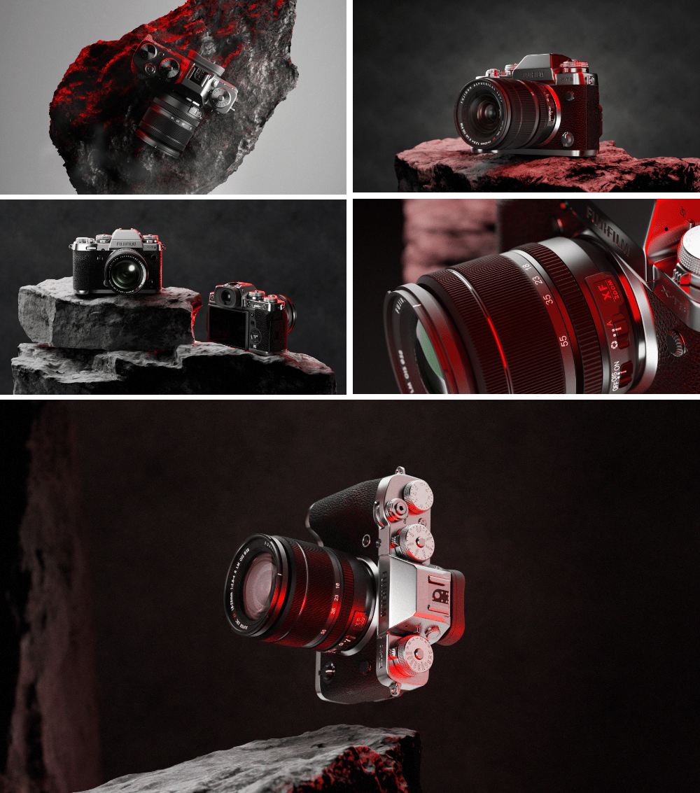 fujifilm camera blender render 3d