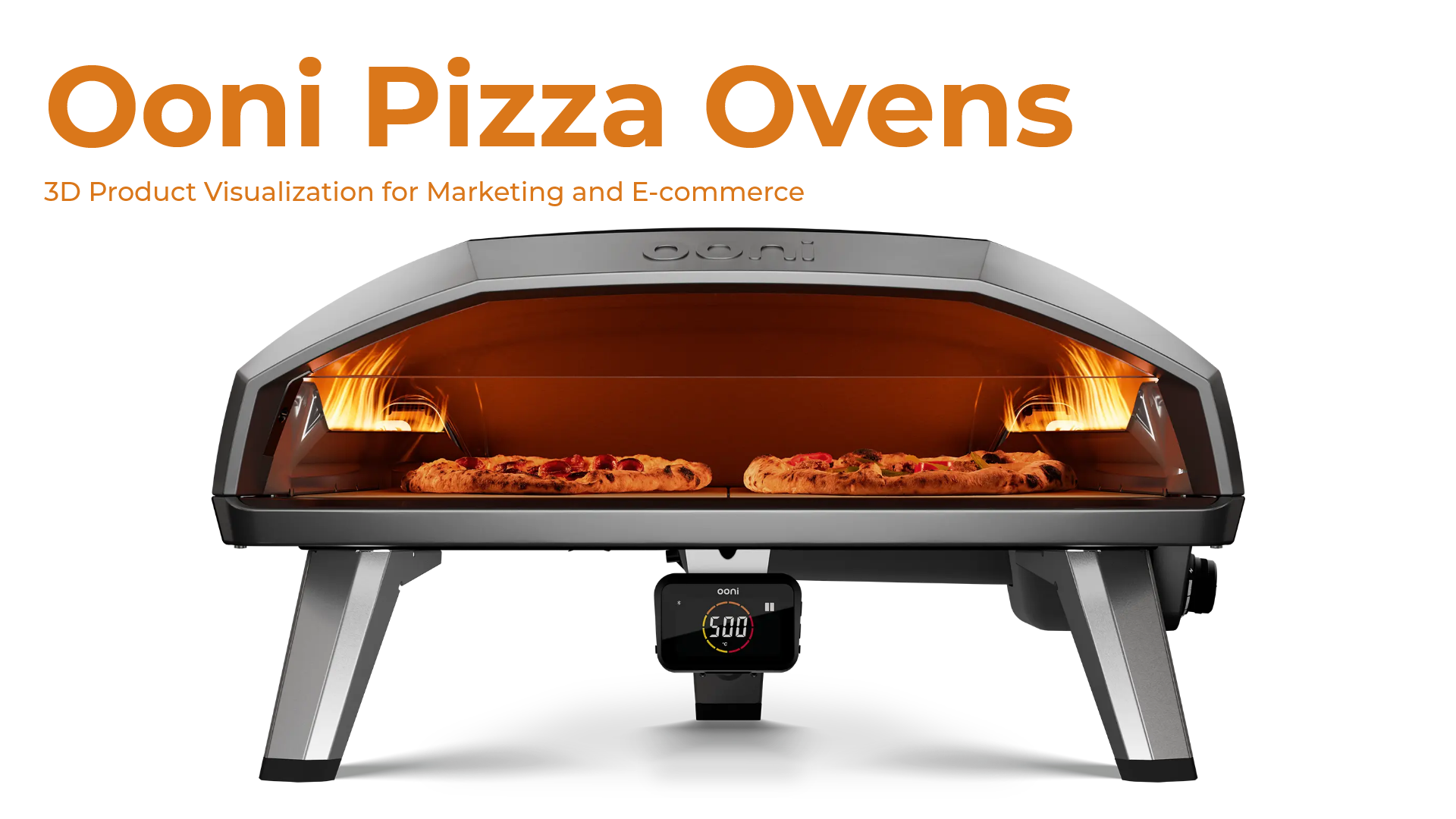 Ooni Koda 2 Max pizza oven 3D visualization