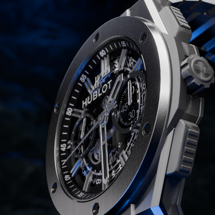 Hublot watch 3D render