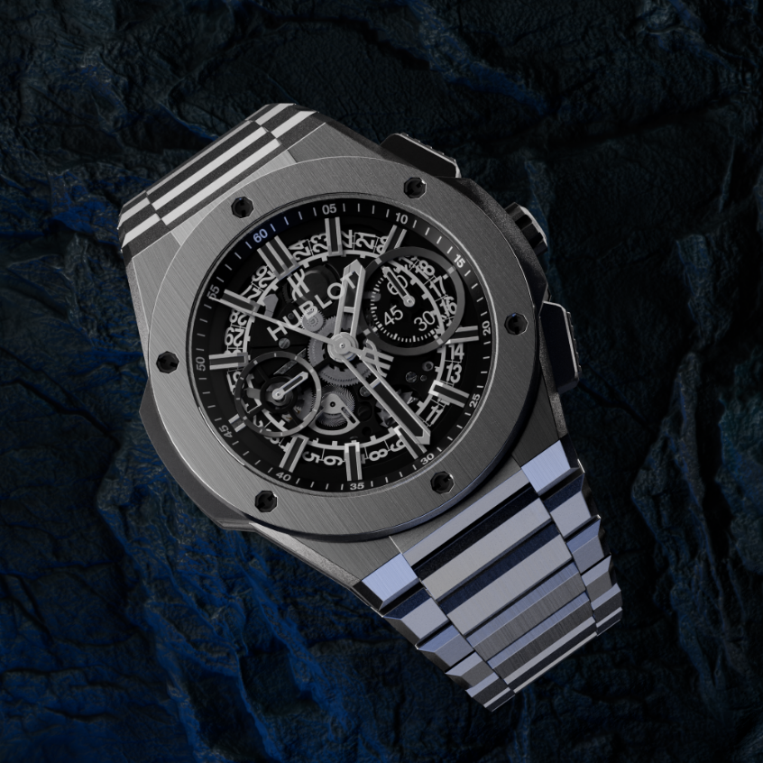 Hublot watch product reveal 3D render animation frame