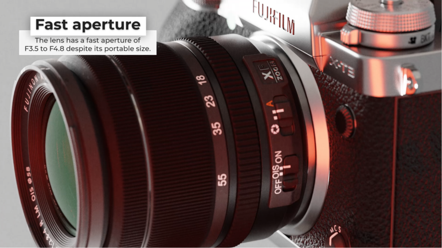 fujifilm camera blender render USP